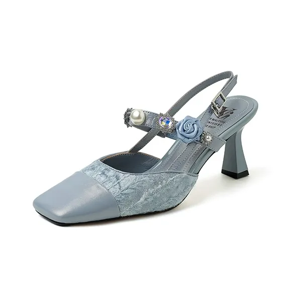 YIKEFEI Узкий каблук Высокие каблуки Женские