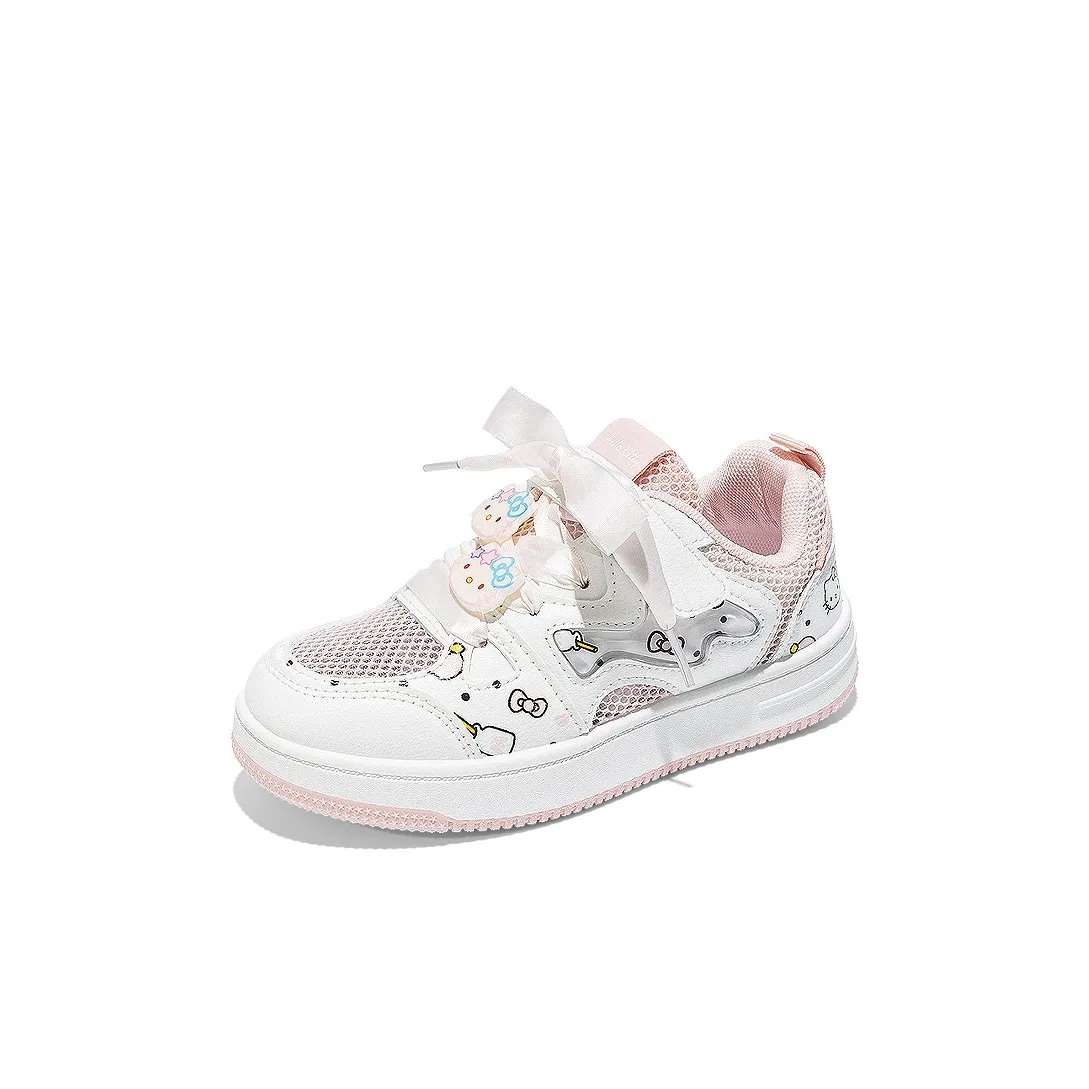 Hello Kitty Дышащие Скейтборд Кроссовки Белые Розовые Детские