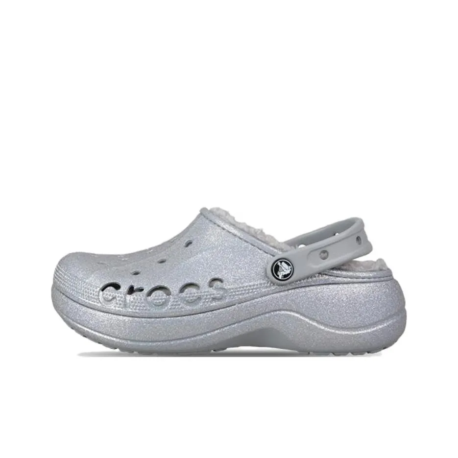 Crocs Baya Clogs Women's Silver