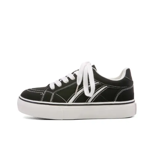 The New Age Family Кроссовки для скейтбординга Low Top Черные с белой строчкой Женские