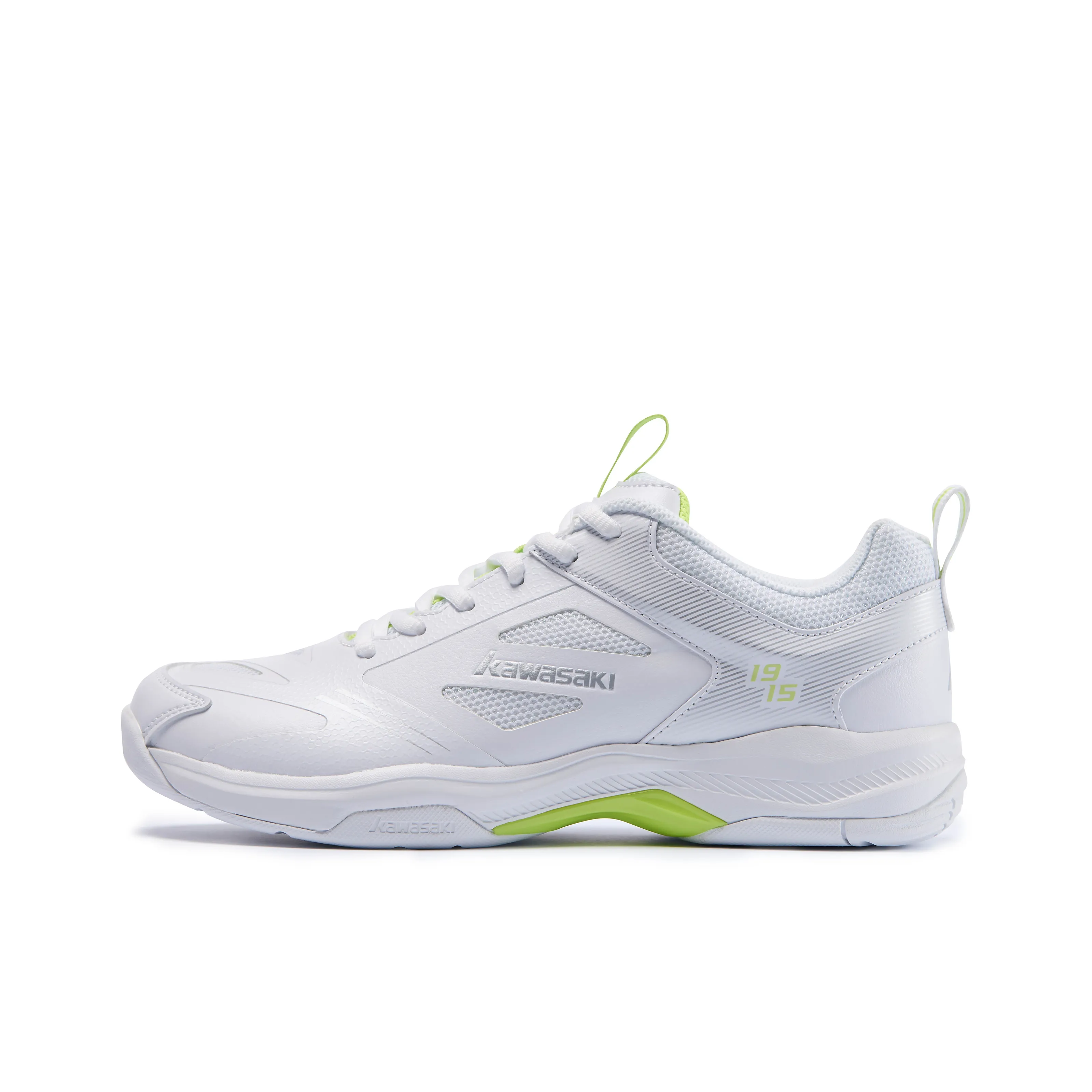 Kawasaki Brocade Fruit Slip-resistant Abrasion-resistant Breathable Low-top Badminton Shoes Unisex White Green Кавасаки Brocade Fruit Slip-resistant Abrasion-resistant Breathable Низкие кеды для бадминтона Унисекс Белый Зеленый