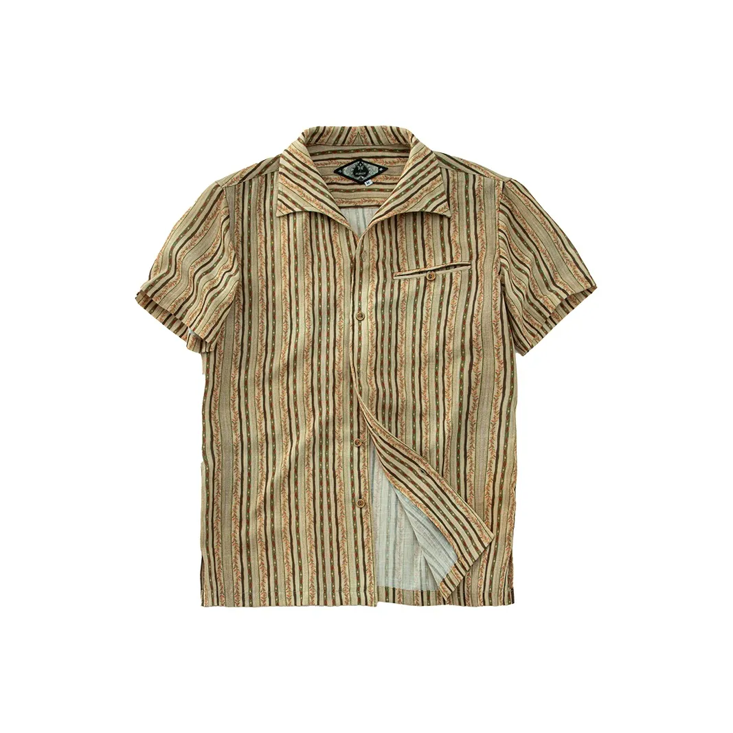 SOARIN YUPPIE Устойчивый Желтый Цветочный Мужские Рубашки