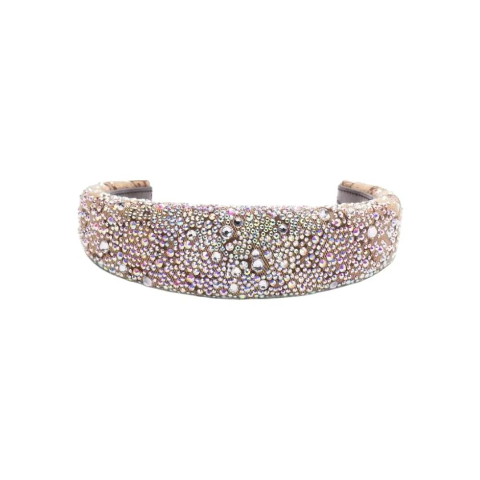 GUCCI Crystals Gg Canvas Hairband