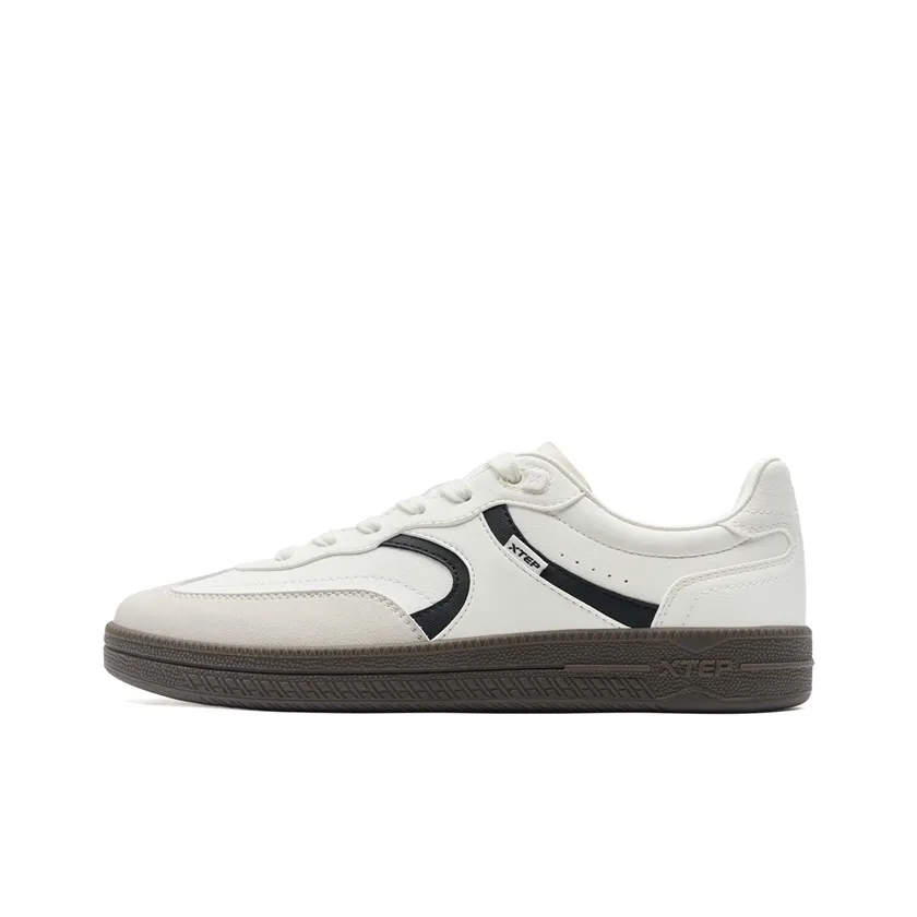 XTEP Anti Slip Wear Resistant Low Top Skateboard Shoes Low Men's Sail White Dove Gray Black