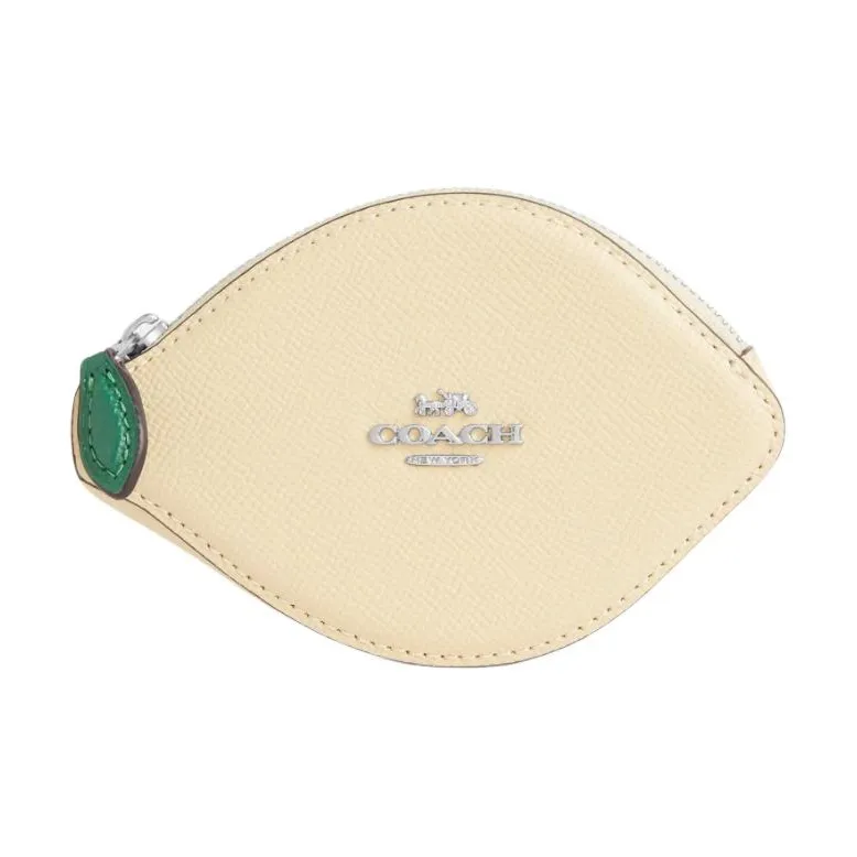 COACH Кожа Монета Кошелек Мини Женский Желтый