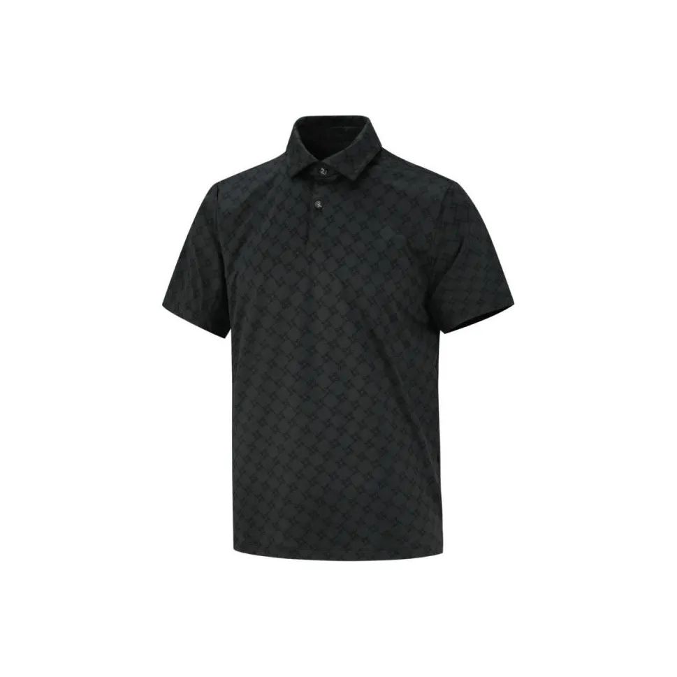 Джордан M J SP Golf AOP Поло Мужское Черное