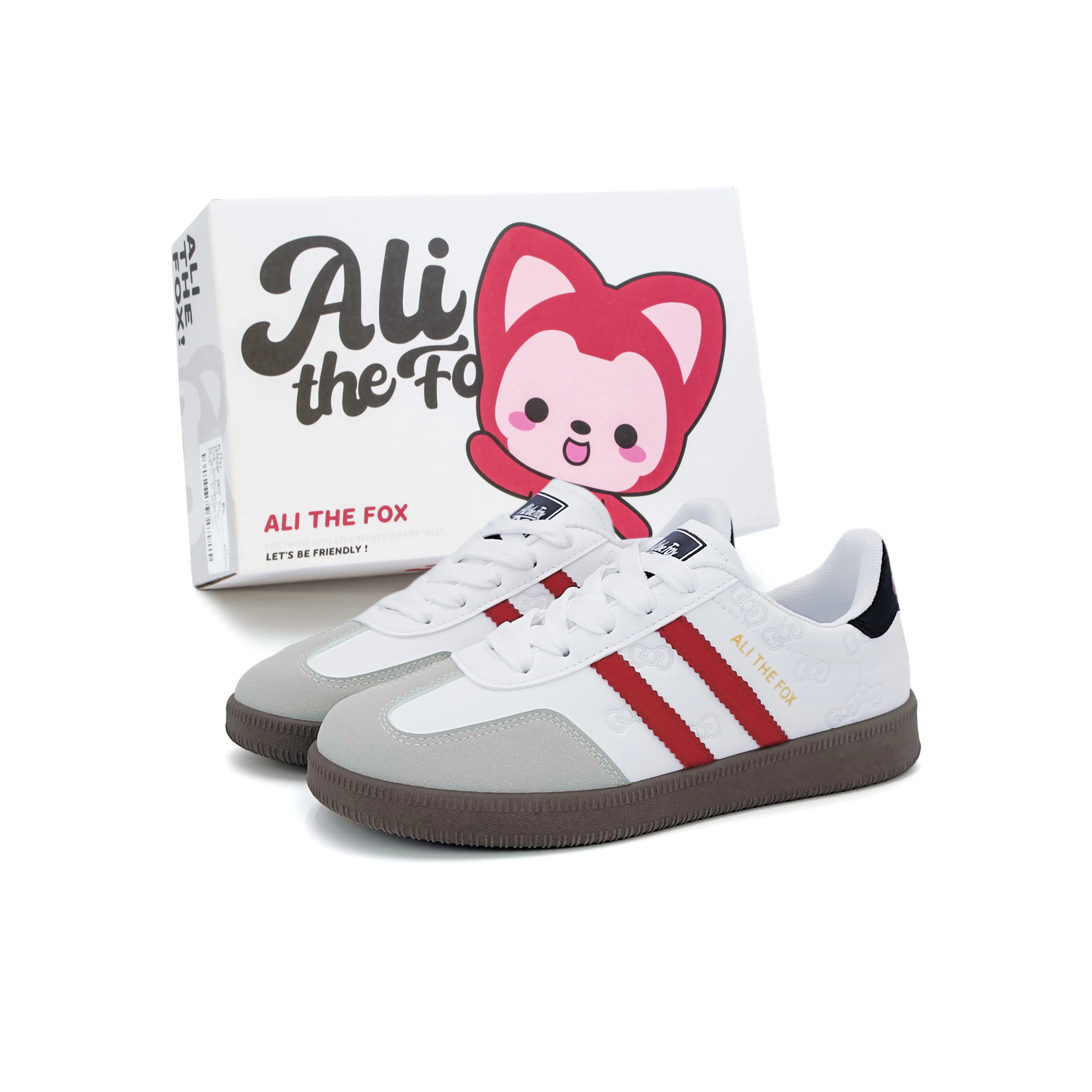 Али Тх Фокс Немецкие армейские кроссовки Low Топ Белый и красный Женские