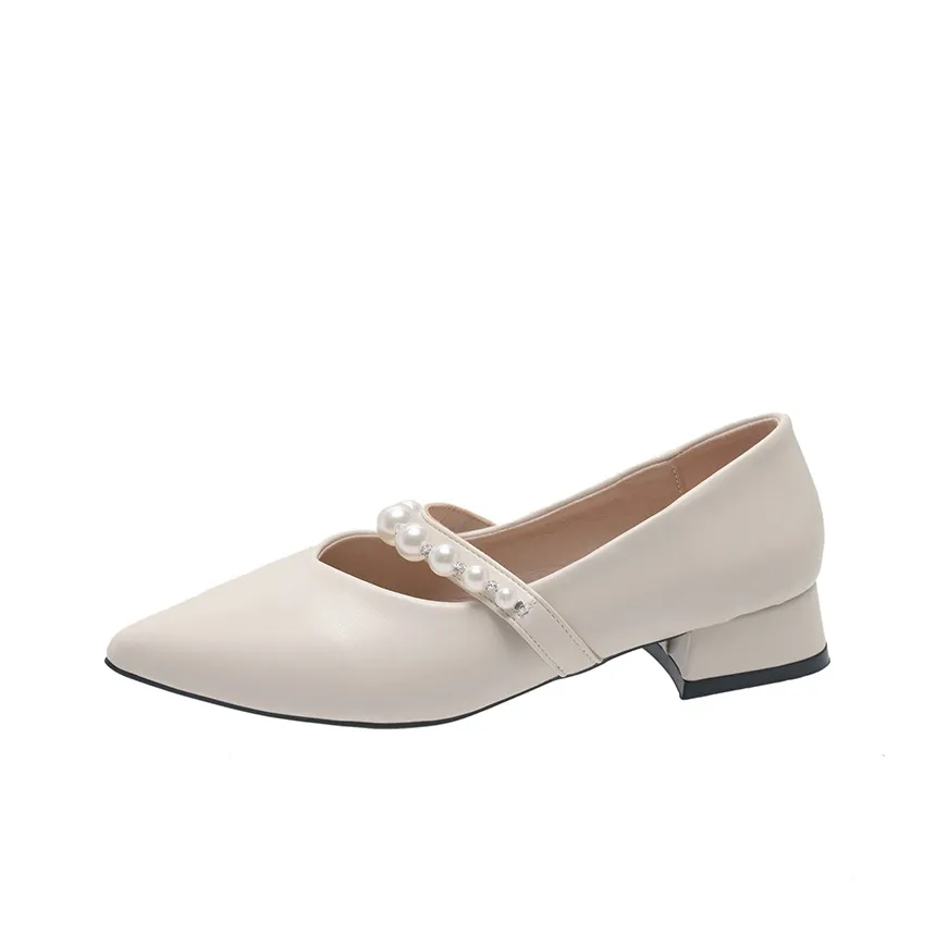 Wuji Грубый каблук Мэри Джейн Женские туфли