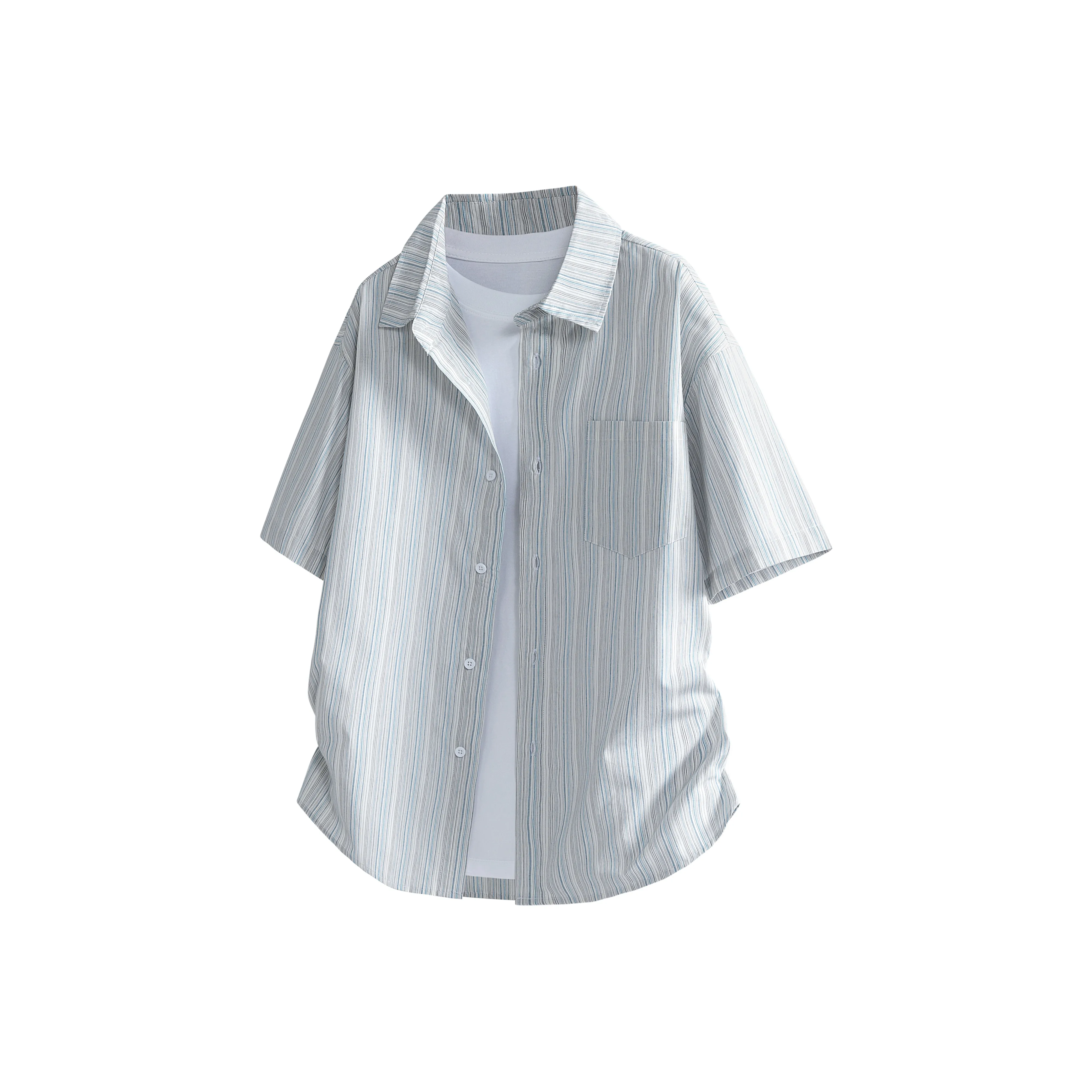 BOTH PLAY Серые полосы Унисекс Рубашки