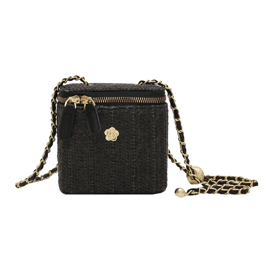 Bywhich Сумка через плечо из соломенной ткани женская многоцветная