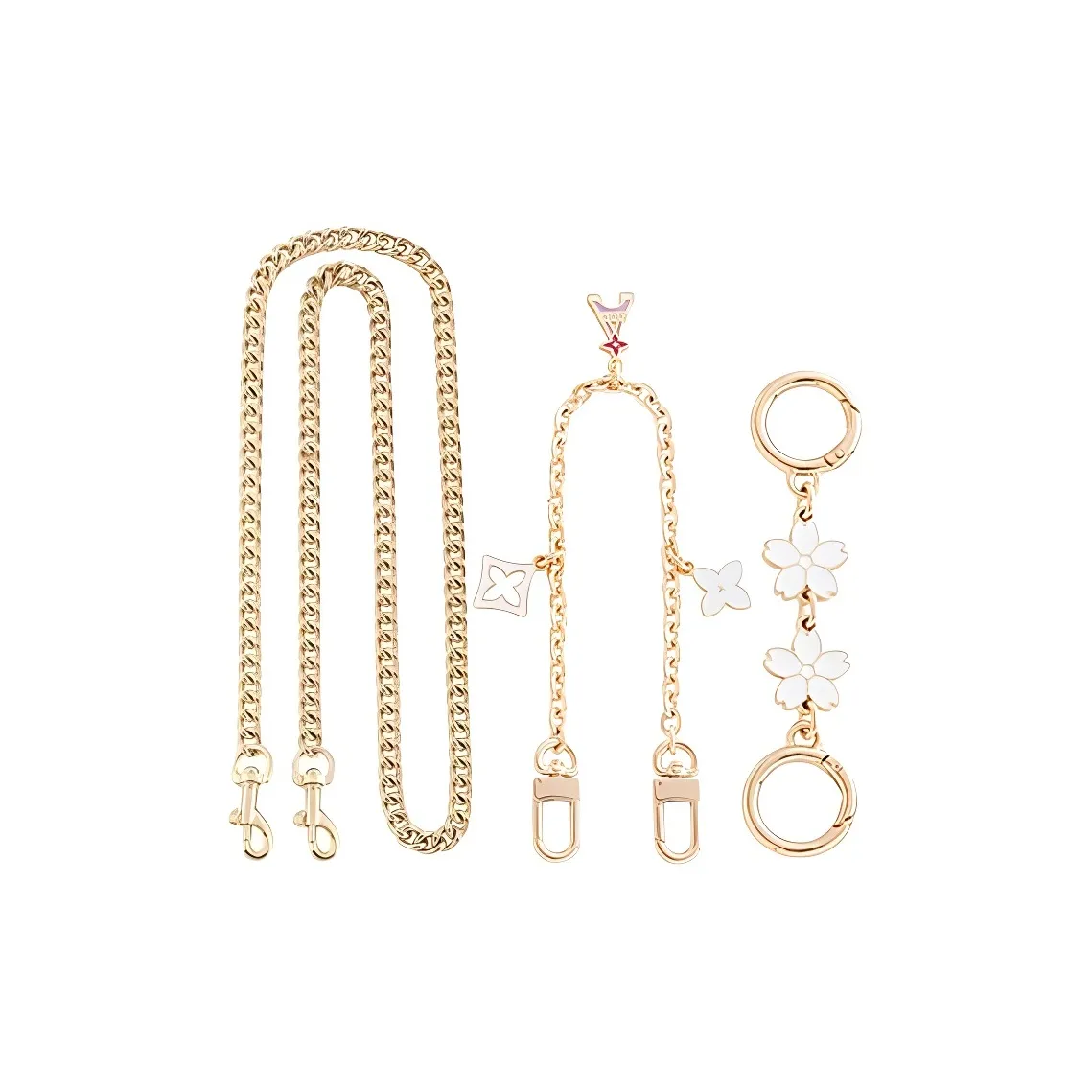 Luxury Care Artisan Workshop Металлический сплав Сумка Ремень Женский Золотой Тон