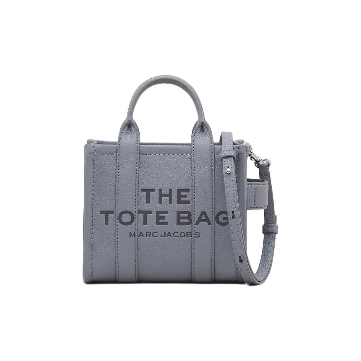 MARC JACOBS The Mini Tote Leather Wolf Grey
