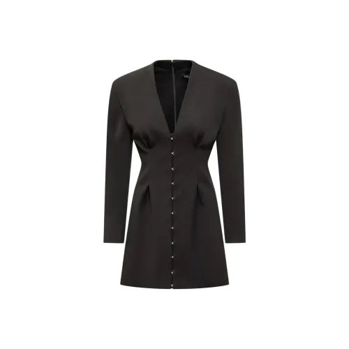 Del Core Black Женские Длинные Рукава Платья