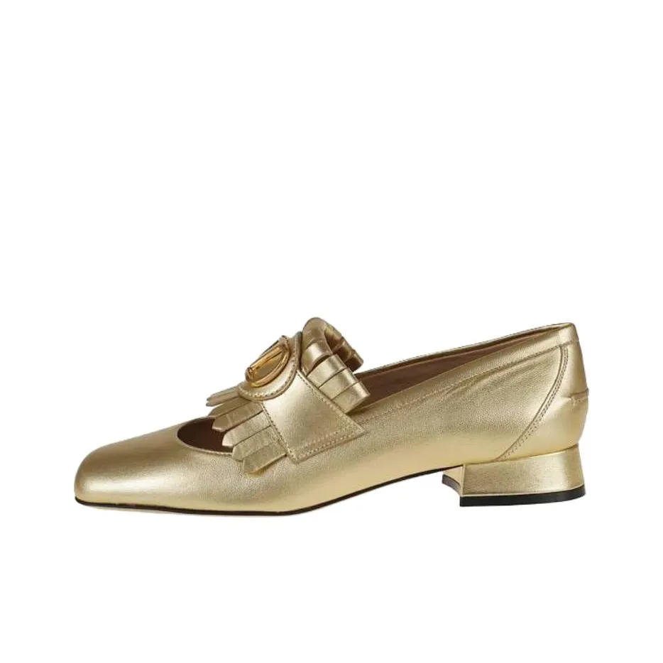 Valentino VLogo Signature Fringe Detailed Loafers Women's