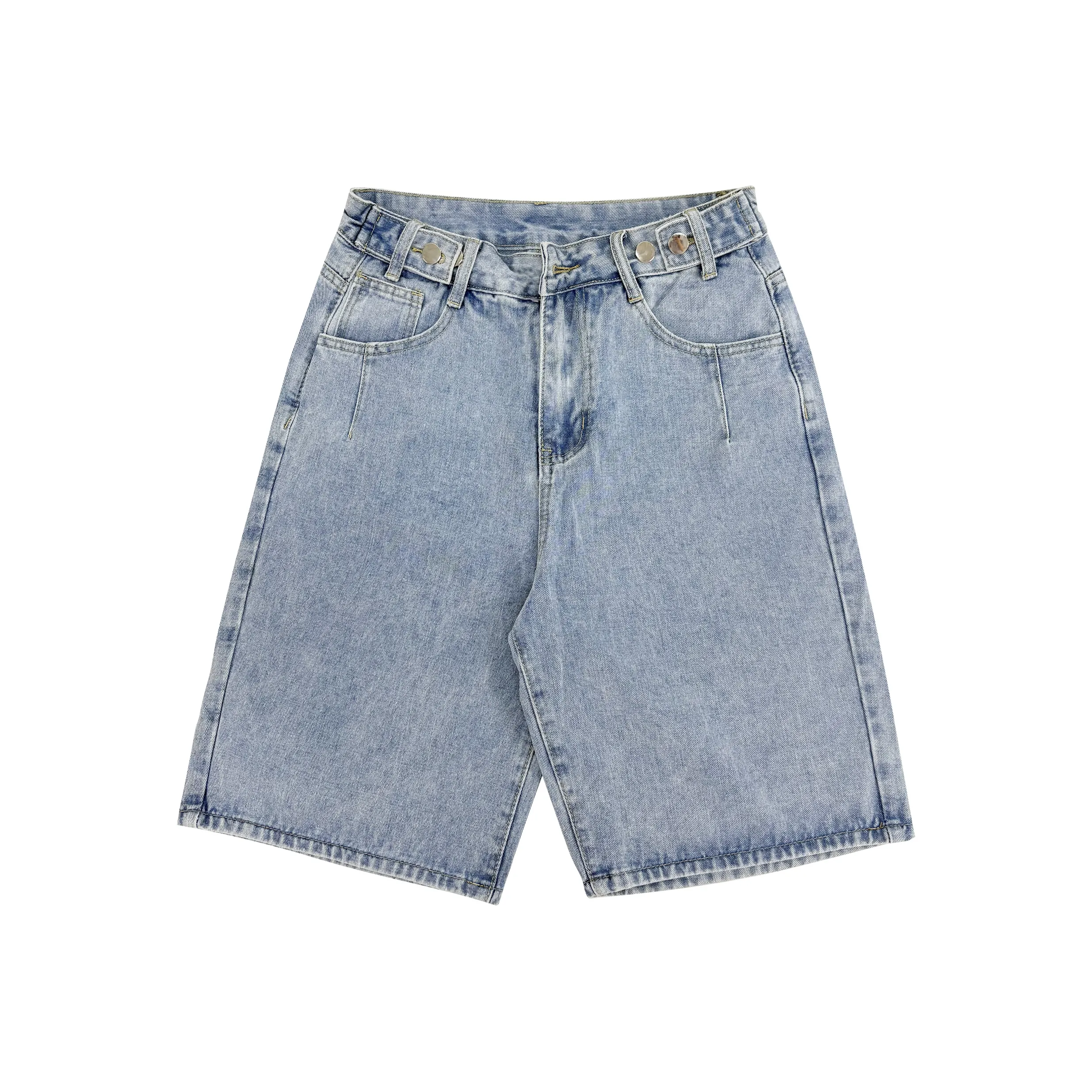 Мед Светло-синий Женские Джинсовые Шорты