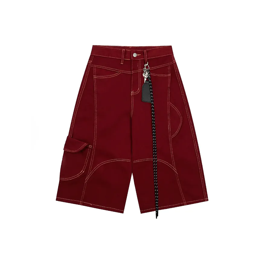 HKRXEC Red Men's Cargo Shorts HKRXEC Красный Мужские Карго Шорты