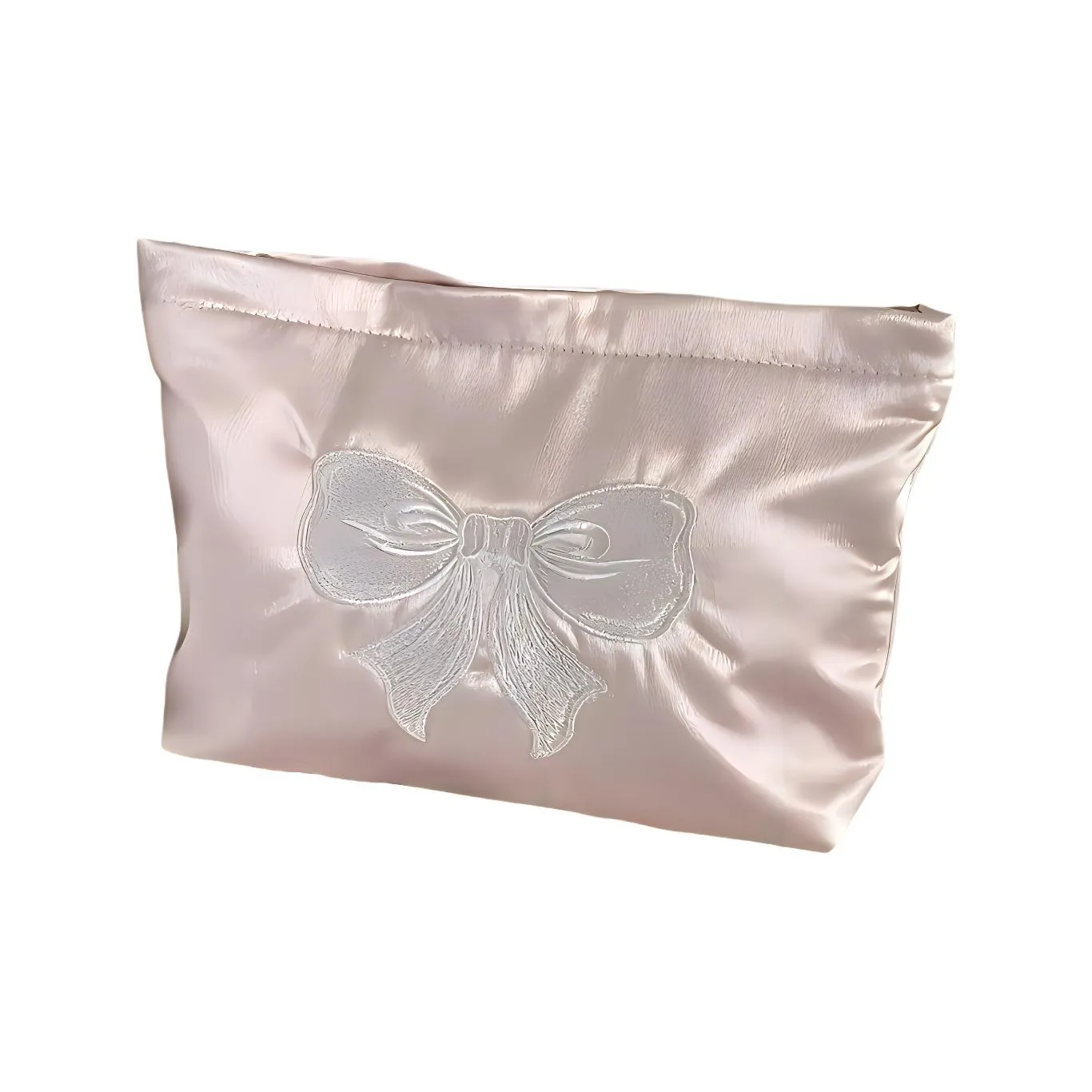 Future Maple Premium Embroidery Сатин Розовый Перламутровый Бант Косметички