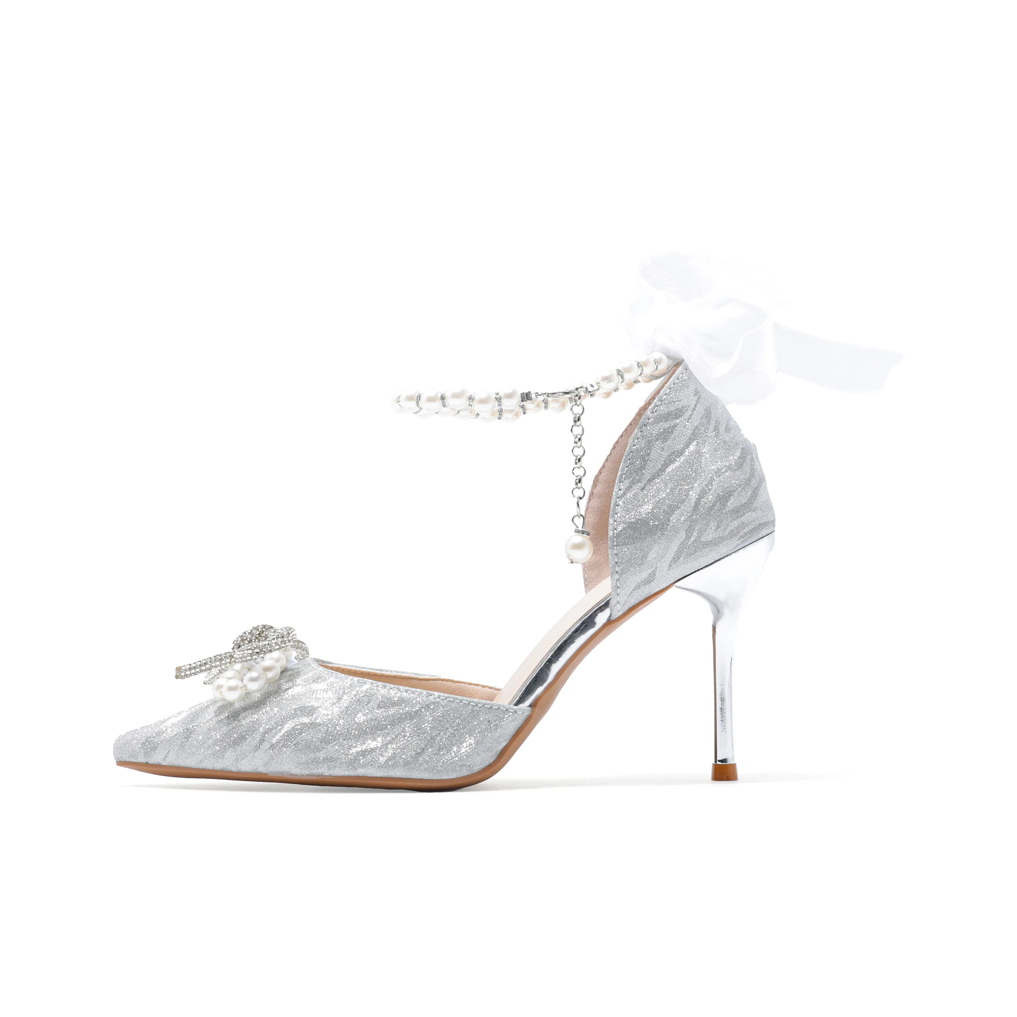 Take The Qin Низкий каблук Высокий каблук Женская серебряная Подарочная коробка Набор