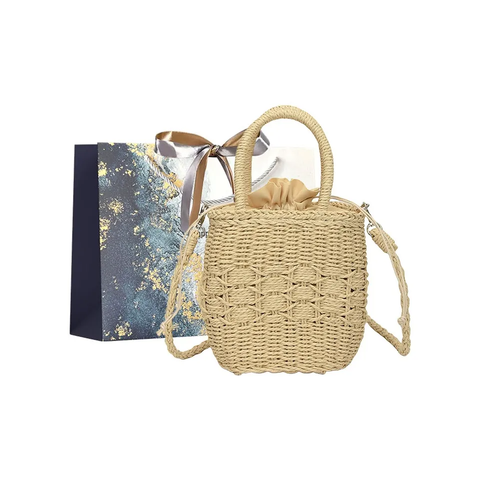 Iman's House Сумка из соломенной плетени Женская Экрю Хаки