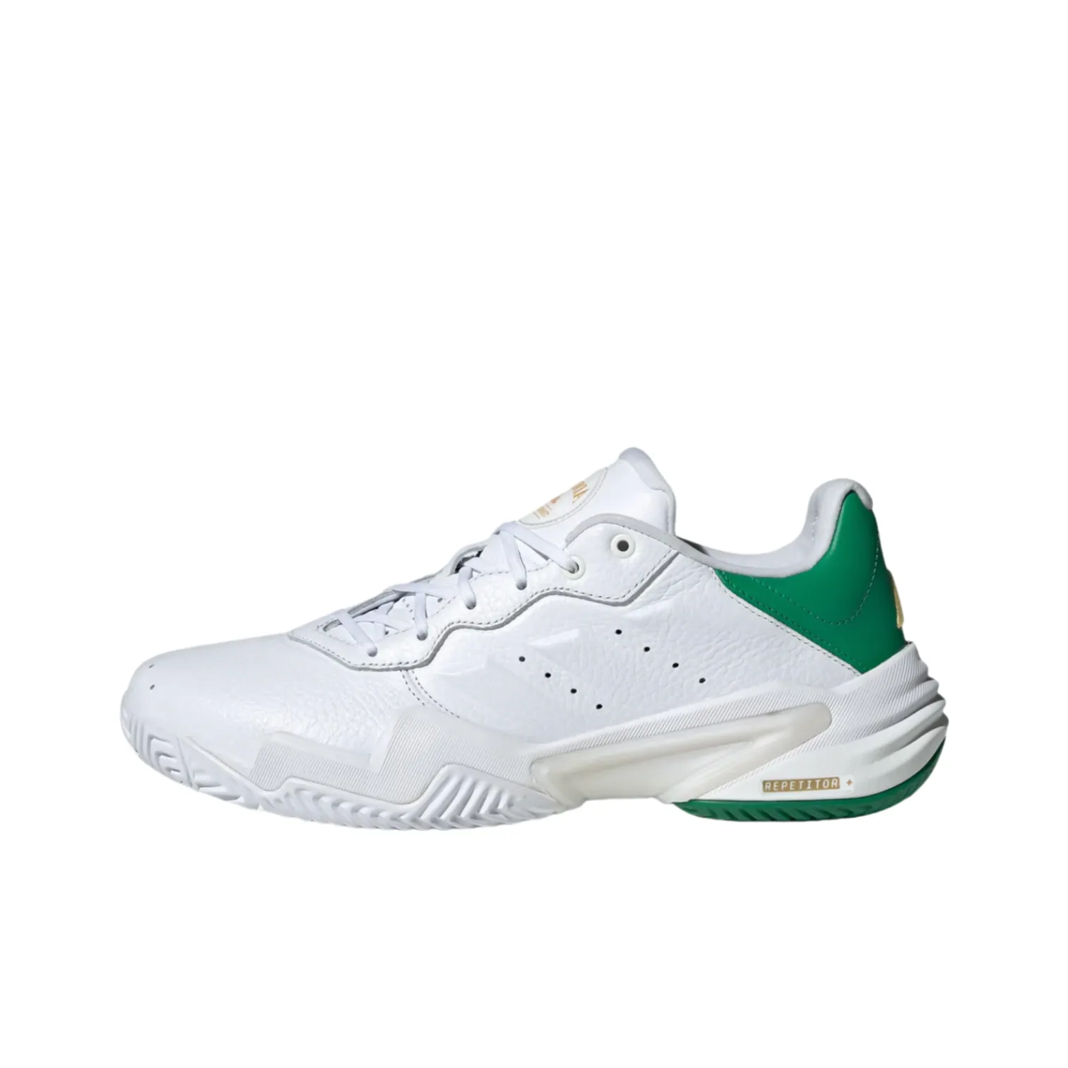 Adidas Barricade 13 Anti Slip Wear Resistant Low Top Tennis Shoes Men's White Green