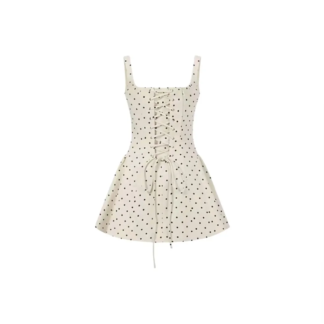 PZGE Гороховый узор Платье Женские Слиплатья