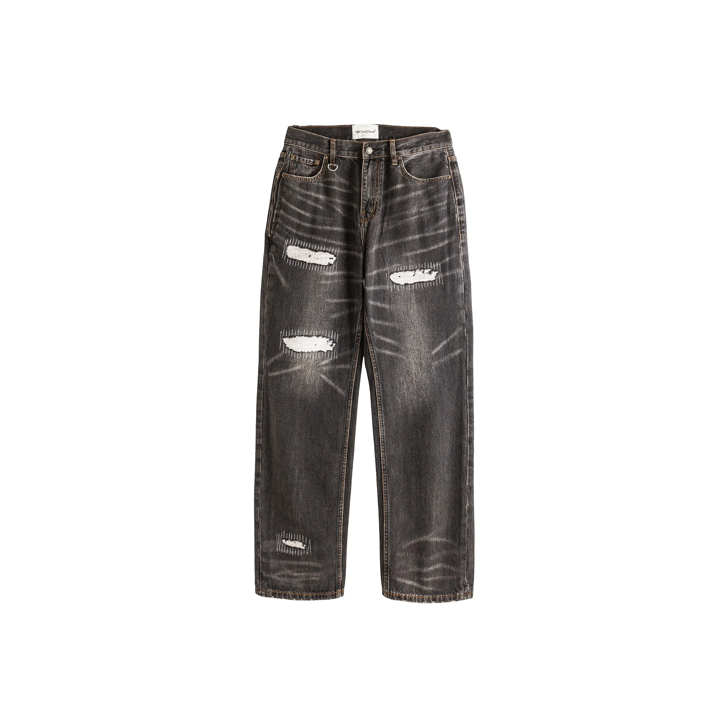 ME DA IGUAL Джинсы Мужские Вымытые Черные