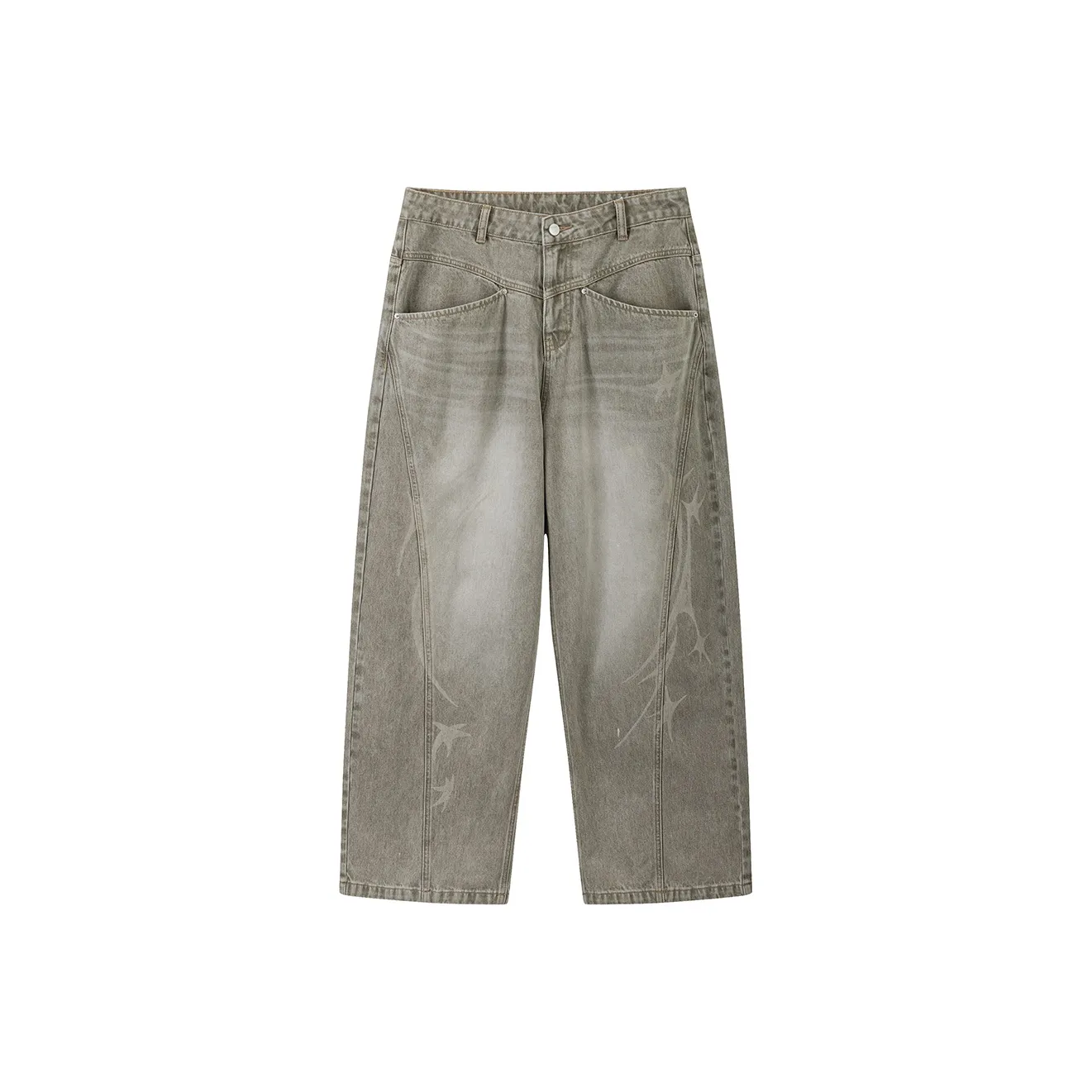 NewJnxs Silver Wing Series SS25 Джинсы Унисекс