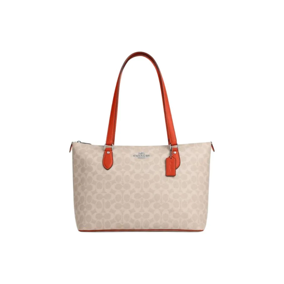 COACH Gallery Coated Canvas Tote Bag, Shopping Bag, Handbag Tubas Women's Dark Orange