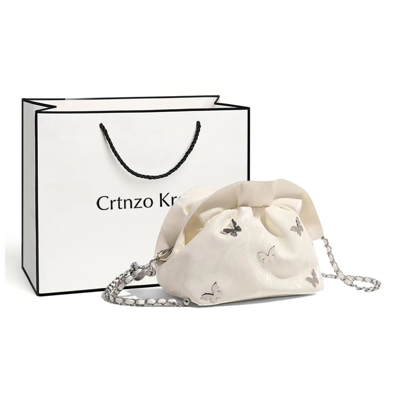 Crtnzo Kroez Сумка через плечо из синтетической кожи женская белая