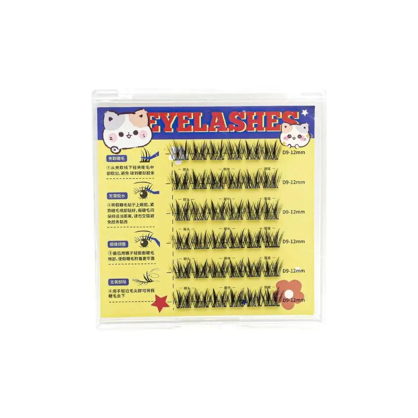 JIANYINGSHU DYNAMIC Круглый Eye Стиль Клей Бесплатно Накладные ресницы Один Кластер