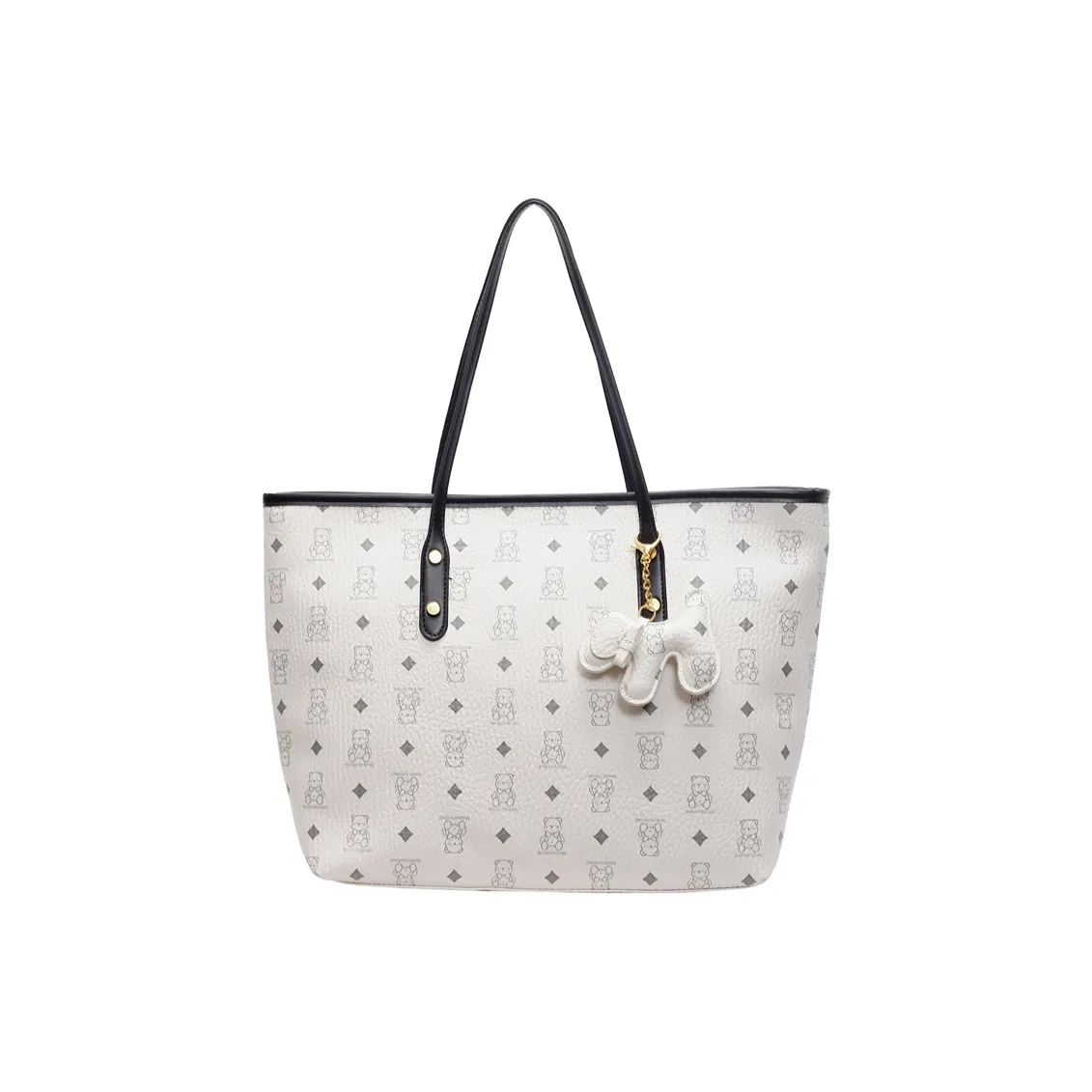 RIVMIND ПУ (полиуретан) Тоут Сумка Сумка для покупок Сумка на плечо Женская Белый Черный Розовый Коричневый Черный и Белый