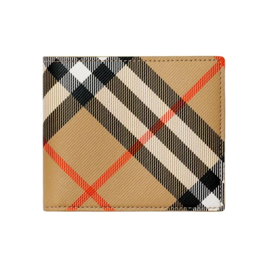 Burberry Складной Бумажник В Клетку 8 Отделений Для Карт Отделение Для Банкнот С Разделителем 2 Отделения Со Свободным Доступом