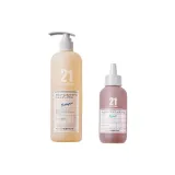 오일 컨트롤 볼륨감 가벼운 샴푸 600ml + 비듬 치료 케어 솔루션 120ml