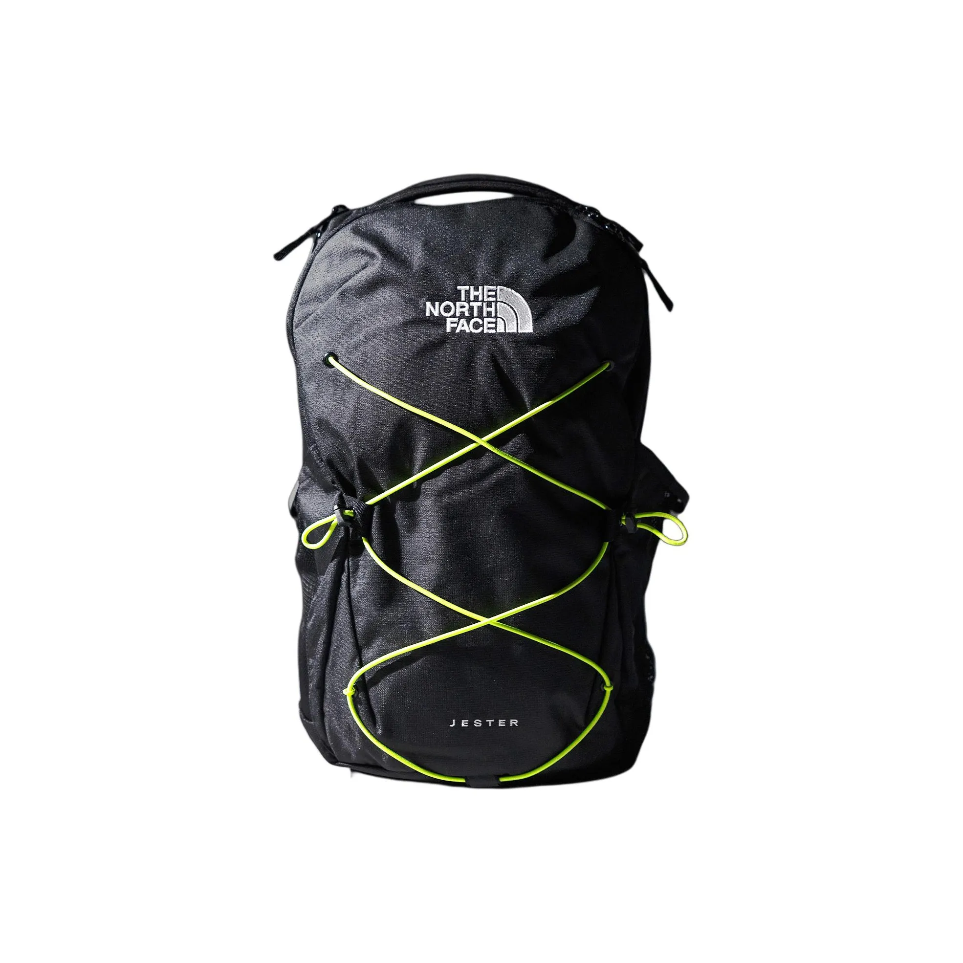 THE NORTH FACE Jester Polyester Backpack Outdoor Bag Regular Unisex Black & Neon Green