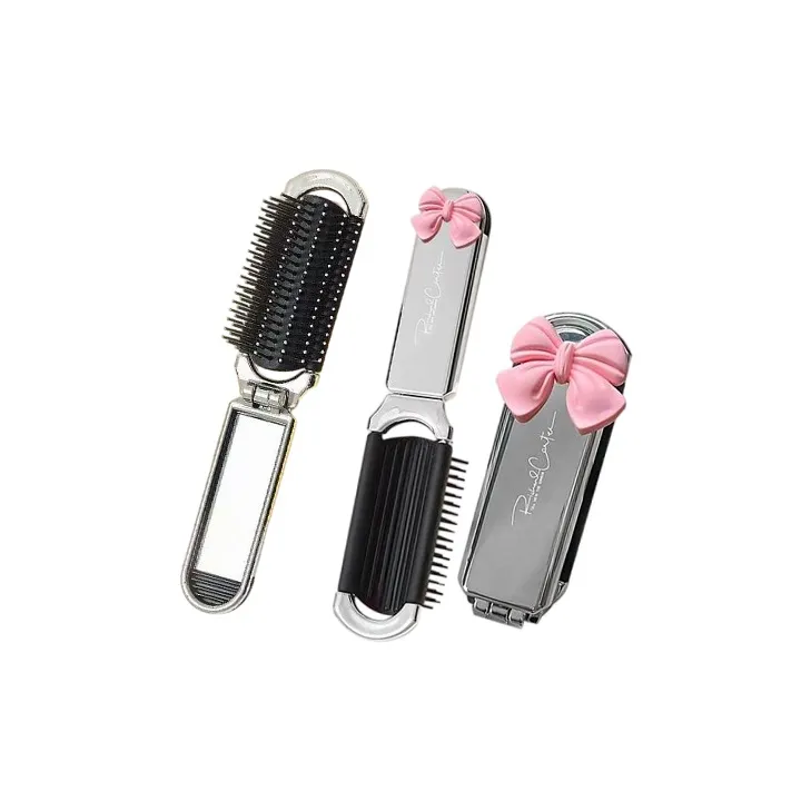 Складной мини-комплект Future Maple с зеркальцем портативный для повседневного использования с воздушным подушечным гребнем для укладки волос