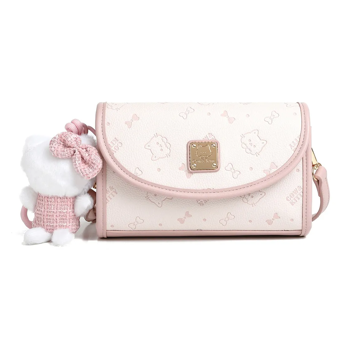 NOMK ПУ (полиуретан) Сумка через плечо Женская Розовая Зеленая