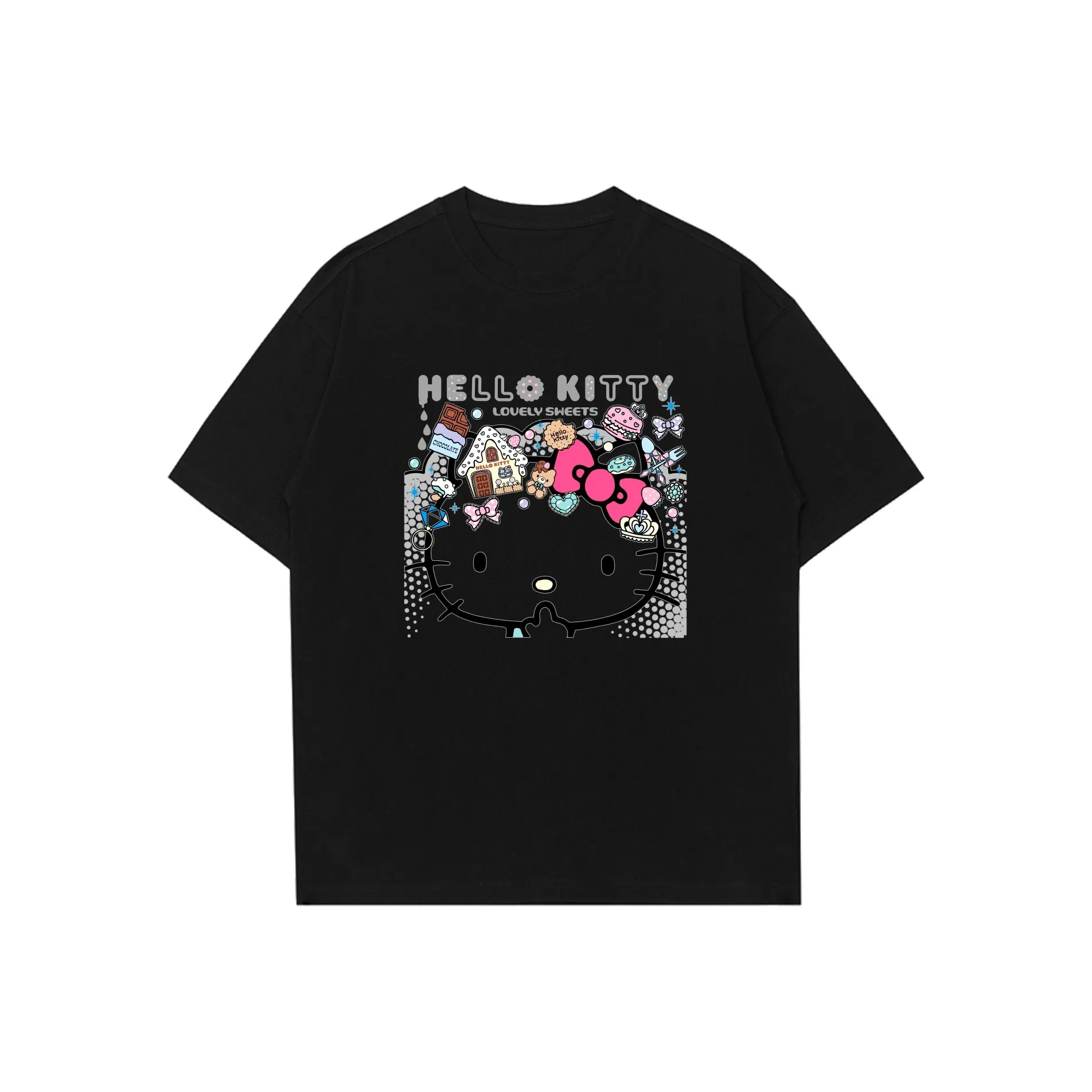 Санрио x HelloKitty Хелло Китти T-рубашка унисекс