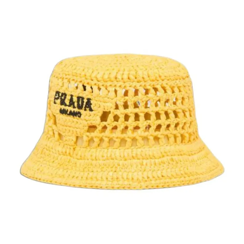 PRADA Рафия Панамы Унисекс Желтый