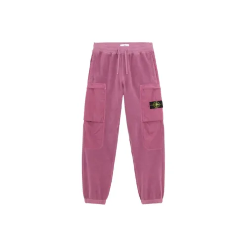 STONE ISLAND Розовые Мужские Брюки Карго