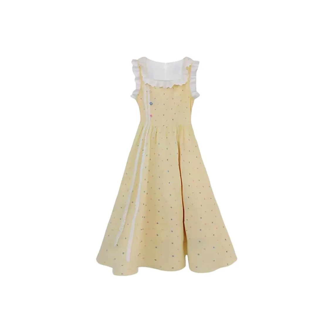 PZGE Желтые Женские Платья без рукавов