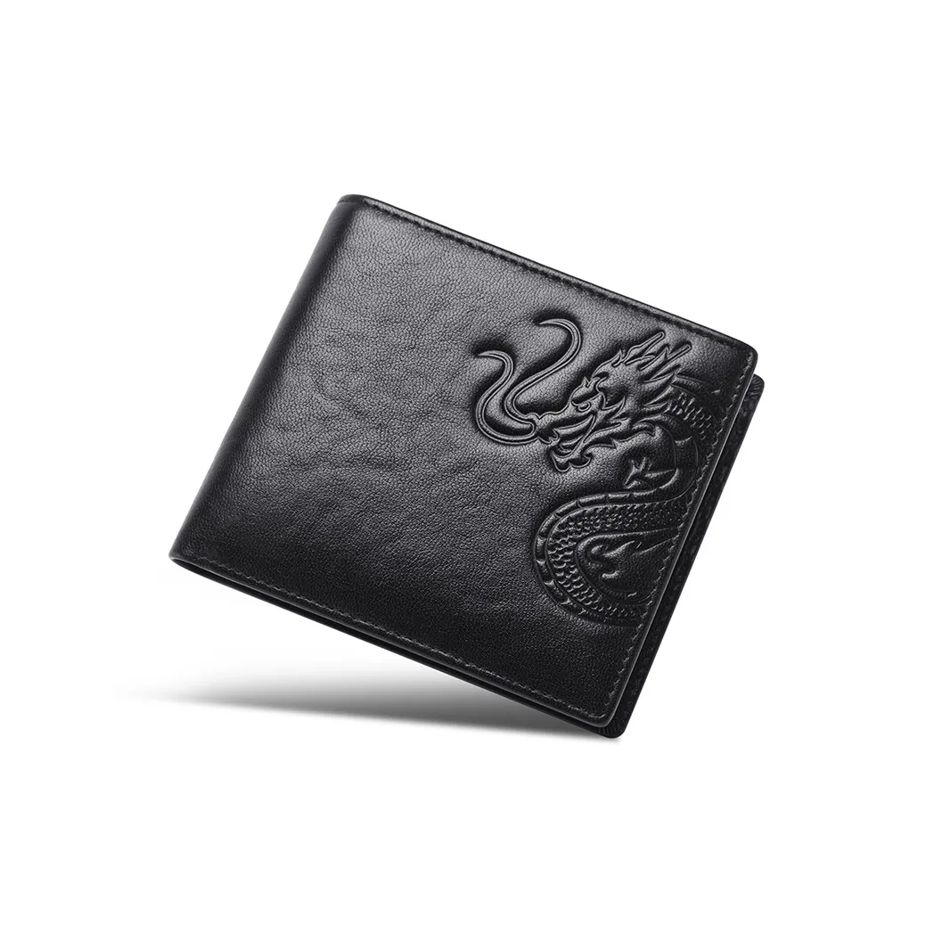 SEPTWOLVES Кошелек из натуральной коровьей кожи мужской черный