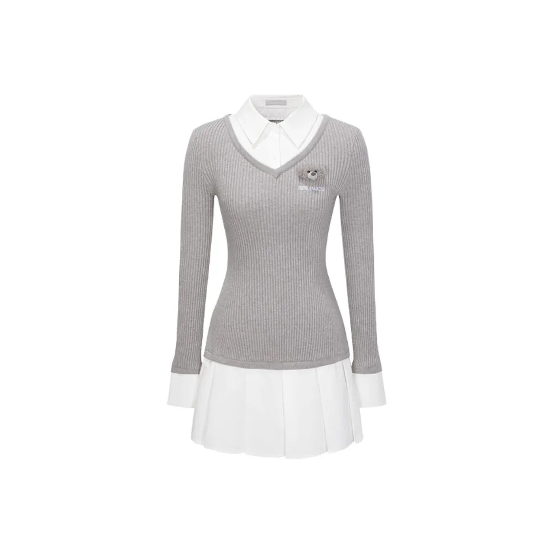 13 DEMARZO Длинное платье с длинными рукавами женское