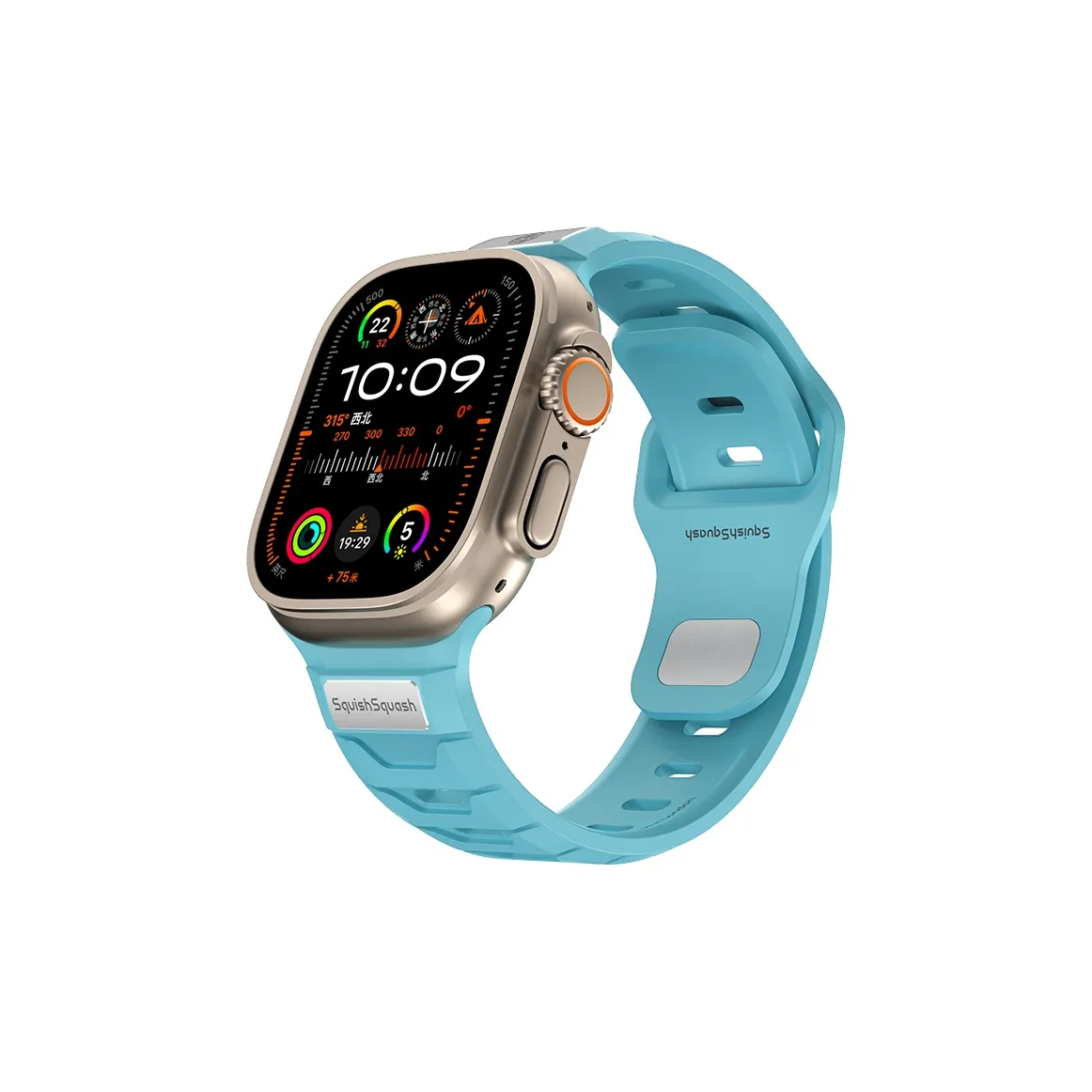 SQUISHSQUASH Ремешок Apple Совместимость Фторэластомер FKM Материал Compatibility Apple Watch 49 46 45 44 мм Циферблат часов