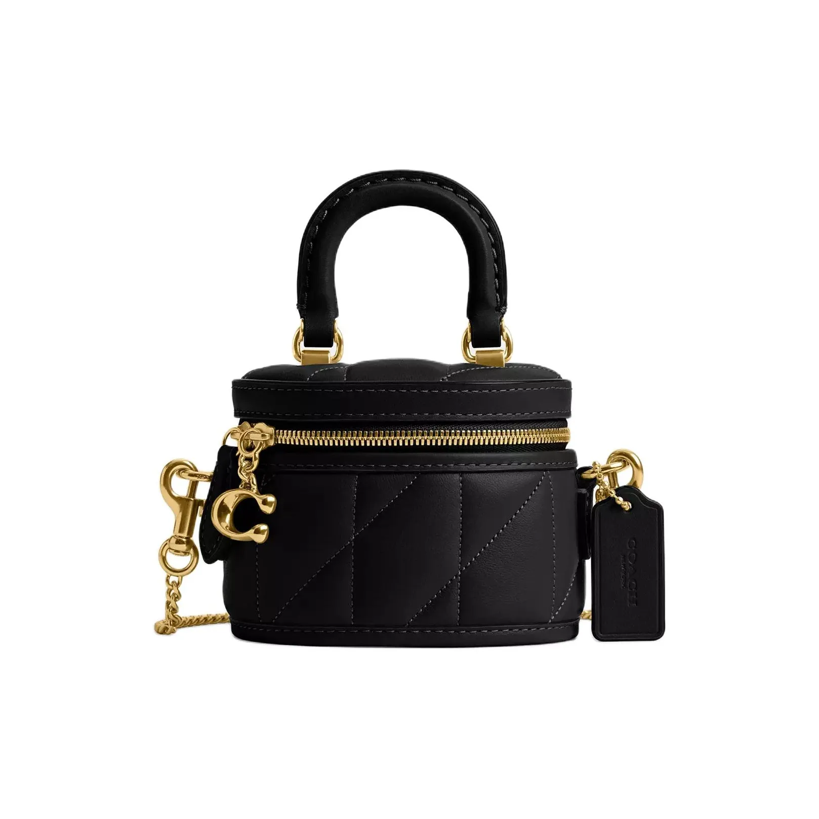 COACH Trail Напп-Кожа Сумка через плечо Сумка Mini Женская Черная