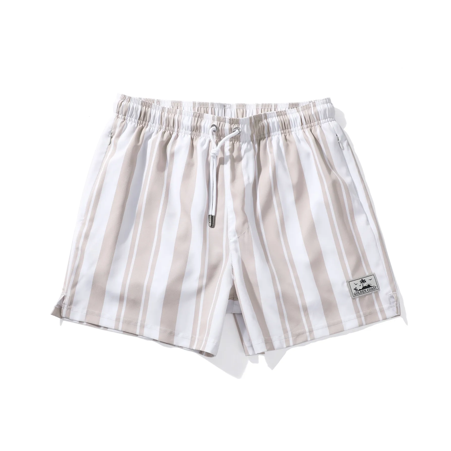 GAILANG Пляжные шорты Мужские Хаки Полосы