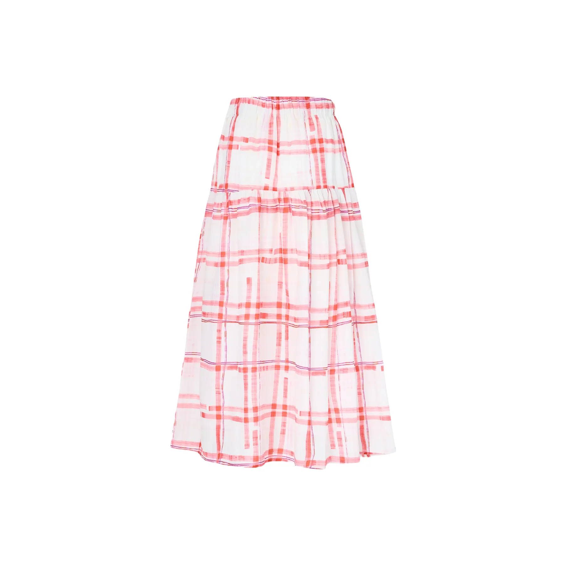 ZAZN Красная клетка Женские Повседневные длинные юбки