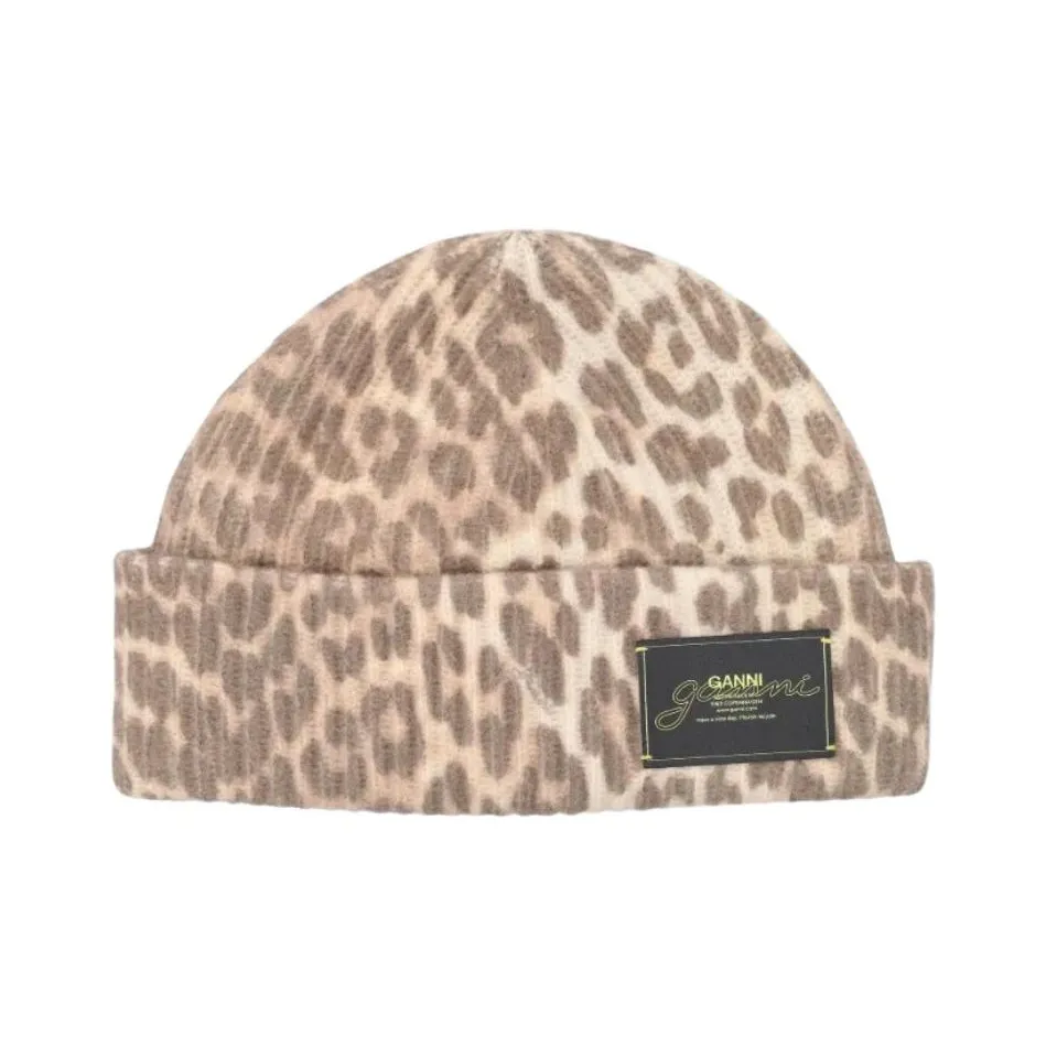GANNI Шерсть Переработанная шерсть Модал Шапки-бини Женские Черепаховый