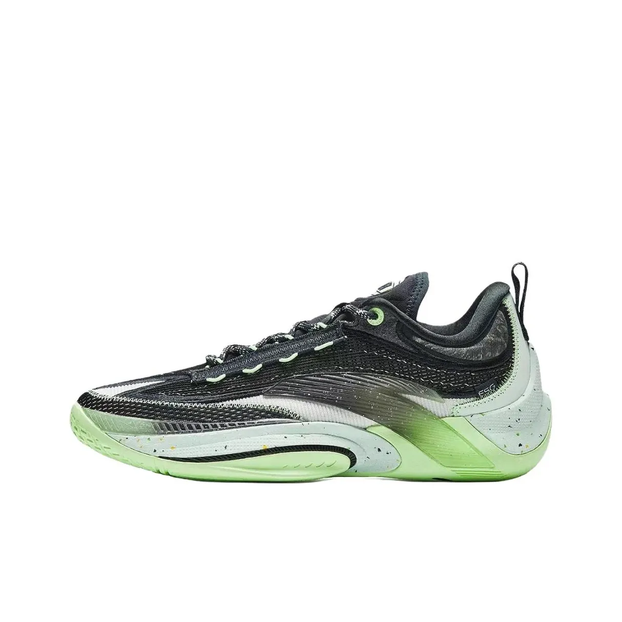 Anta Instant 1 ESG Slip Resistant, Abrasion Resistant, And Balanced Low Top Basketball Shoes Men's Black Green