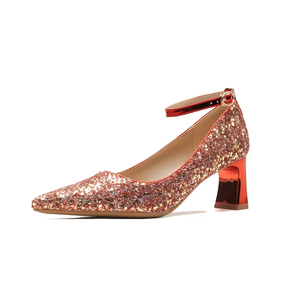 GOSO Грубый каблук Высокие каблуки Женские Красный