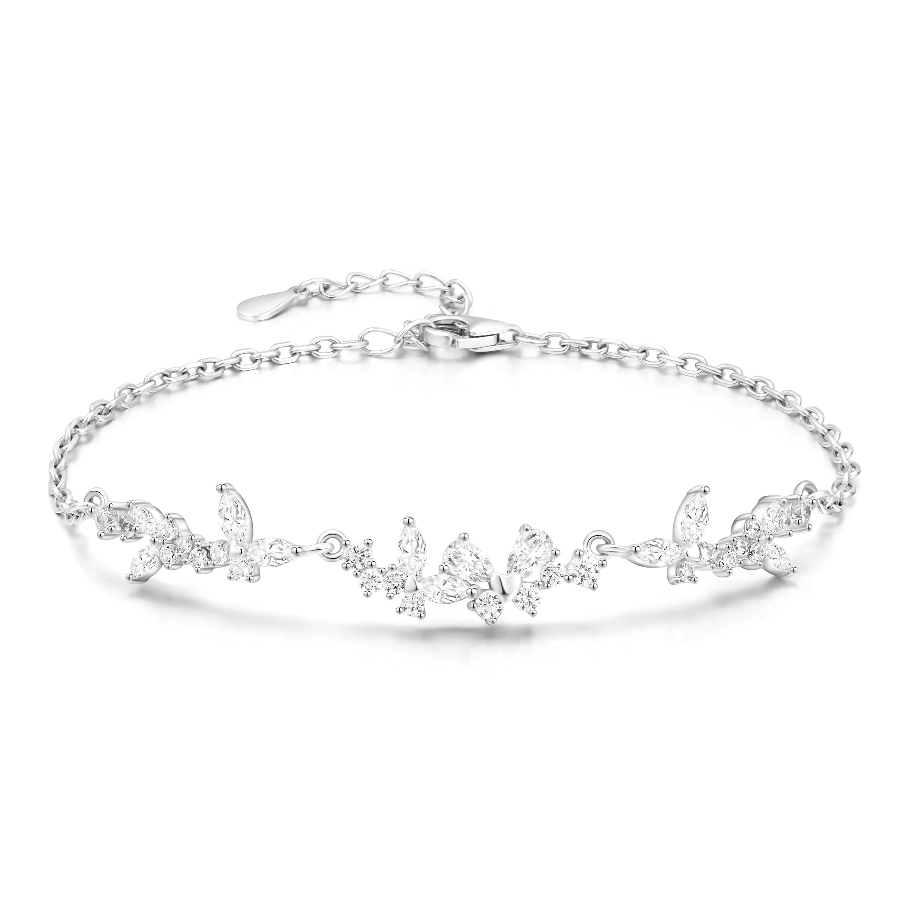 ZSY Серебряный 925 Браслеты Женские Коробка